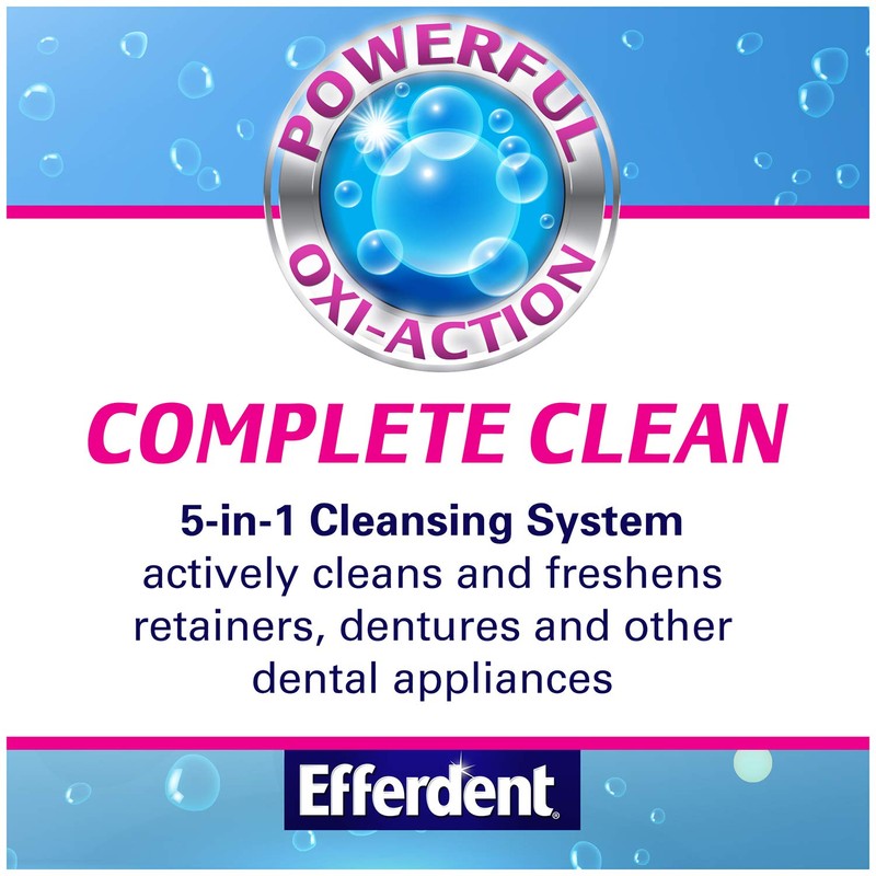 Efferdent Denture Cleanser Tablets, Complete Clean, 102 Tablets