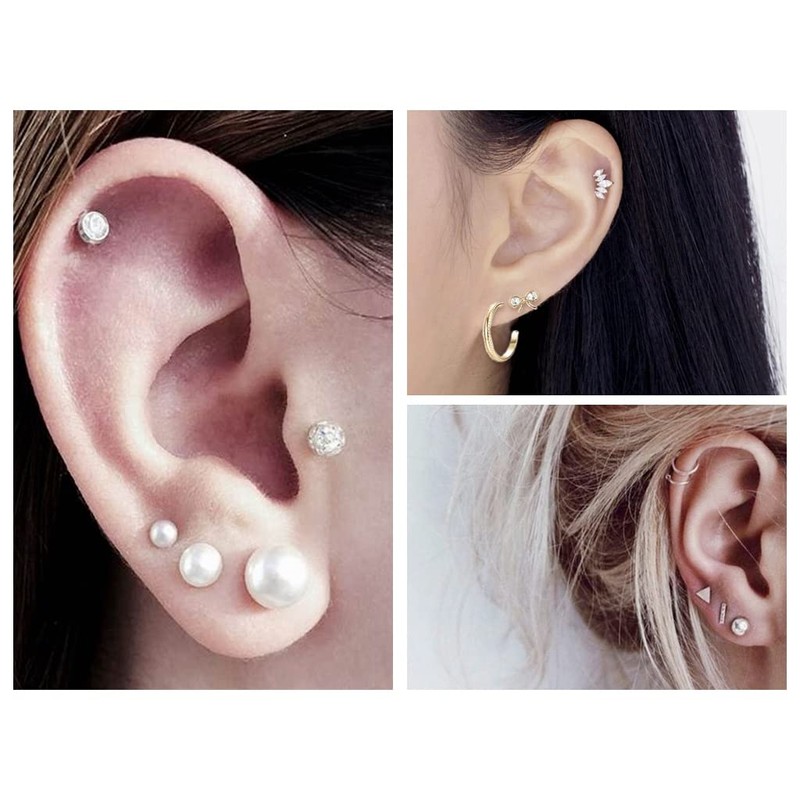 BESTEEL 93 Pairs Assorted Multiple Stud Earrings Set for Women