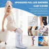 Wisyurt Waterproof Extra Wide Leg Cast Cover for Shower with