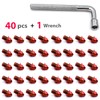 ONIPAX Bicycle Pedal Bolts M4x7mm 40pcs/Bag with 1 Wrench