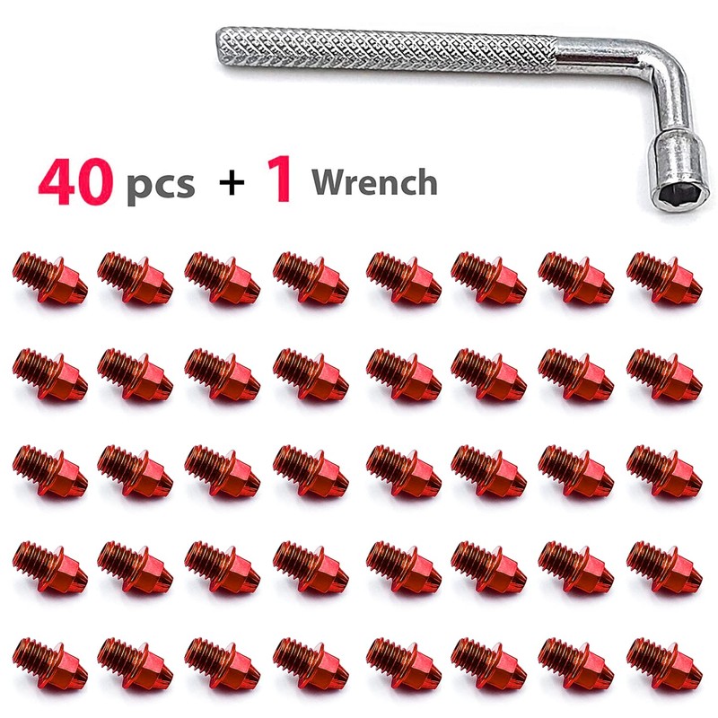 ONIPAX Bicycle Pedal Bolts M4x7mm 40pcs/Bag with 1 Wrench