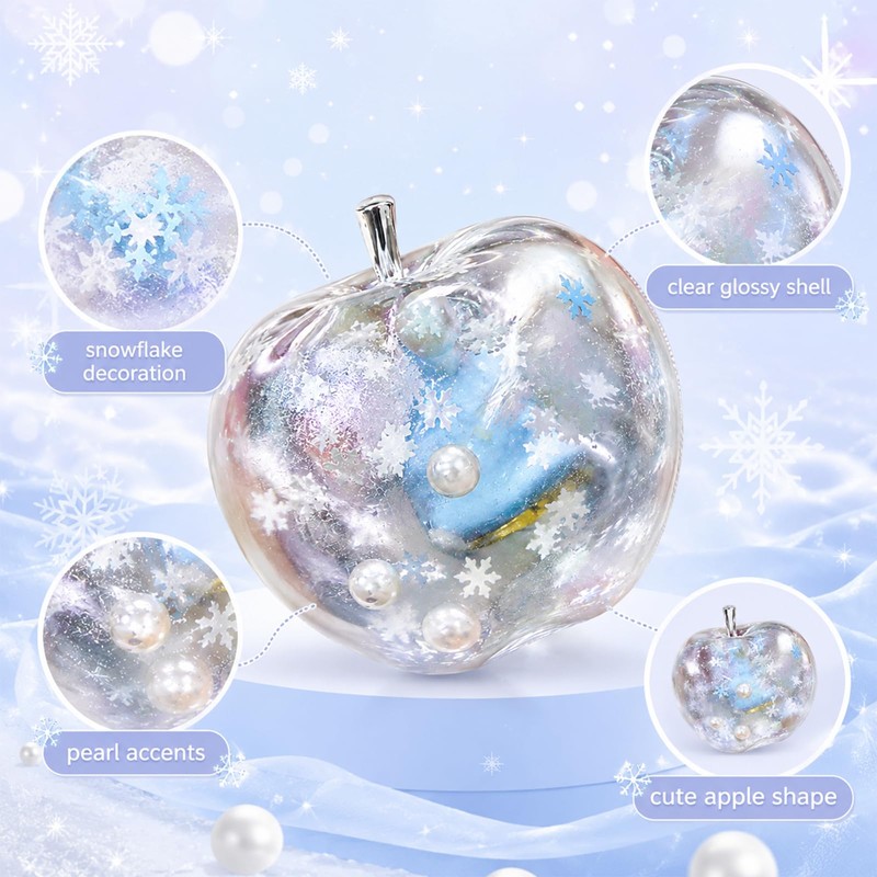 Apple Squishy, Slushy Apple Squishy, Snowflake Design Squishies for Office