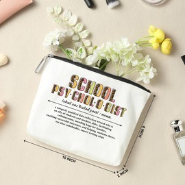 Psychology Gifts Psychologist Noun Makeup Bag Cosmetic Bag Psychologist Appreciation Gift Psych Therapist Gift Weekend Bag Coin Purse for Women Doctor Nurse Psych Teacher Christmas Retirement