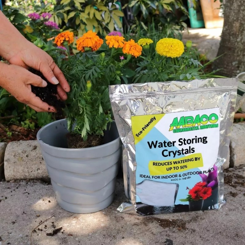 AABACO Water Absorbing Polymer Crystals - Soil Moisture - 2lb.