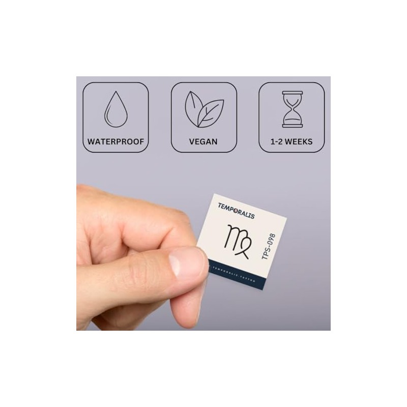 Zodiac Sign Tattoo - Temporalis® | Ephemeral, Vegan and Waterproof