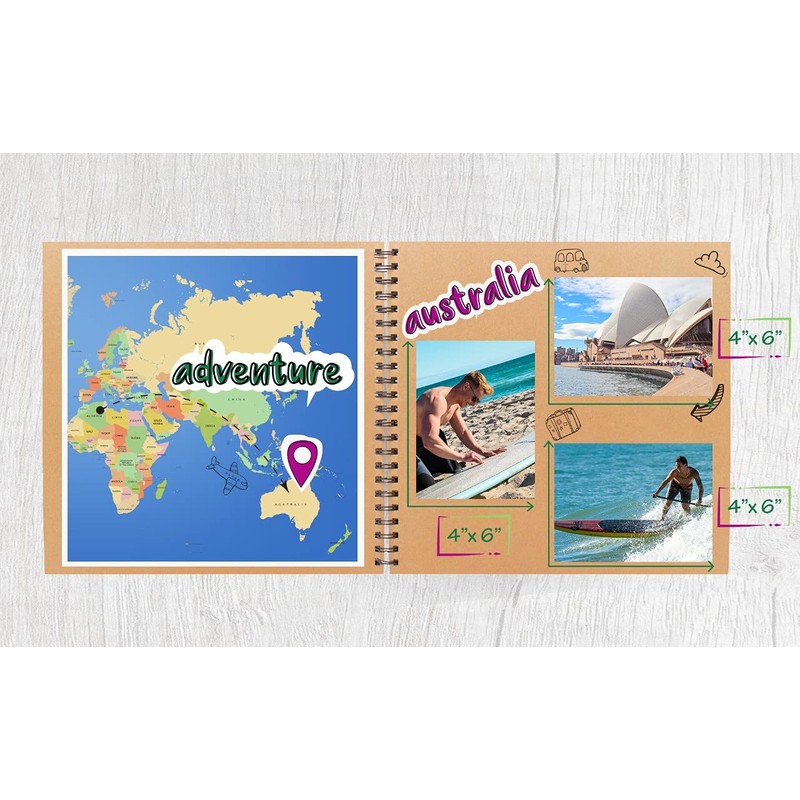 Styloo Square Large Scrapbook Photo Album 40 Sheets 30X30 cm
