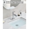 HEYMYTAP Brass Chrome Bathroom Faucet Single Handle, Bathroom Faucets One