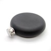 CNFLASK Black Powder Coat Matte Black 5oz Round Hip Flask