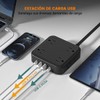 FANDBO 12 en 1 Regleta Multicontacto Extension USB, con 8