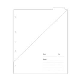 russell+hazel Signature Spiral Paper Pocket Folders, 9.5" x 11.125", 5 Count, 31776, White