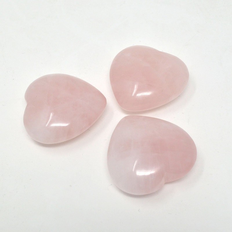 (isui) yishui Heart Rose Quartz Natural Stone Power Stone 3
