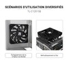 TR TL-C12015B Computer Case Fan, 4 Pin Silent PWM Fan,