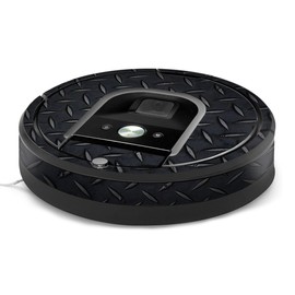MightySkins Skin Compatible with iRobot Roomba 960 Robot Vacuum - Black Diamond Plate | Protective, Durable, and Unique Vinyl Decal wrap Cover | Easy to Apply, Remove | Made in The USA