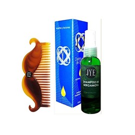Kit para Barba y Bigote Incluye Shampoo de Bergamota y Peine Forma de Bigote JYE