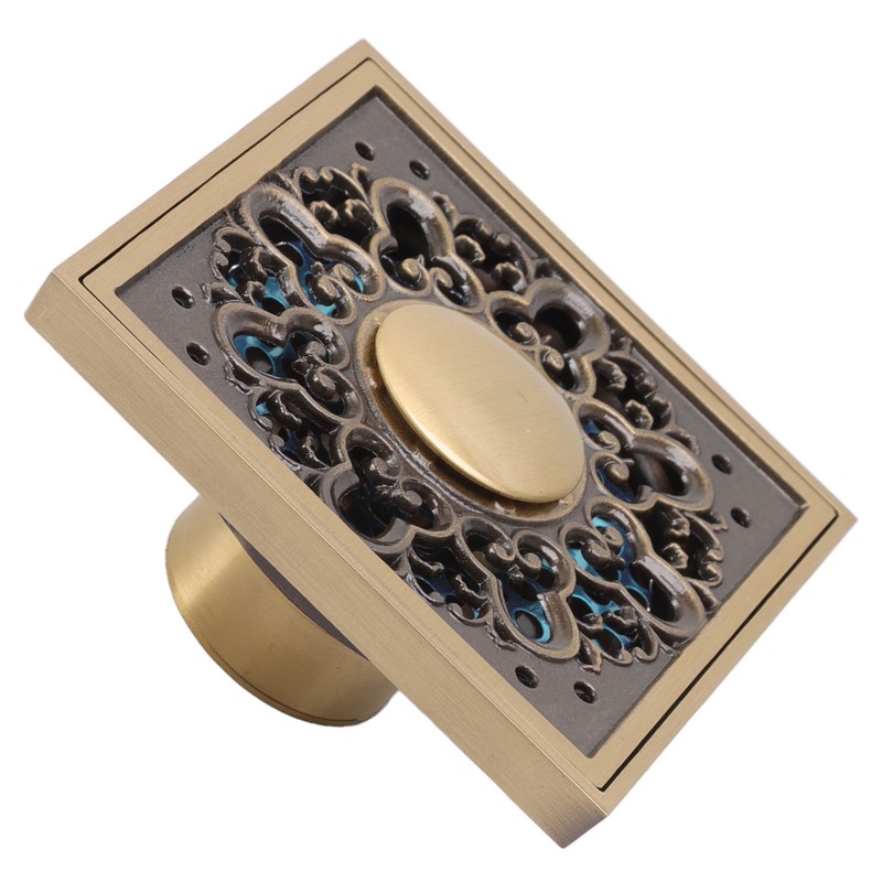 Floor Drain Metal Squared Retro Style Water Drainage Shower Drain