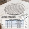 2PCS Small Cooling Rack 4.7Inch Round Stainless Steel Wire Rack,