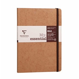 Clairefontaine 'Age Bag' Thread-Bound Notebook, A5, Lined, 192 Pages - Brown