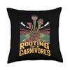 Rooting for Carnivorous Plants Venus Flytrap Enthusiast Throw Pillow
