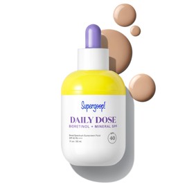 Supergoop! Daily Dose Bioretinol + Mineral SPF 40 with Bakuchiol, 1 fl oz - Plant-Based Retinol Alternative with Mineral SPF, Bakuchiol & Peptides - Helps Repair & Protect Skin - For All Skin Types