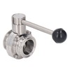 Sanitary Butterfly Clamp Valve with Silicone Washer Stainless Steel Clamp