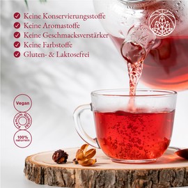 Hibiscus Tea Monte Nativo (300g) - 100% pure and natural Hibiscus Flowers - Hibiscus Flower Tea for herbal infusions and dessert decorations - Herbal Tea - Carcade - Fruit tea