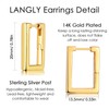 LANGLY Gold Hoops Earrings for Women, 925 Sterling Silver Post