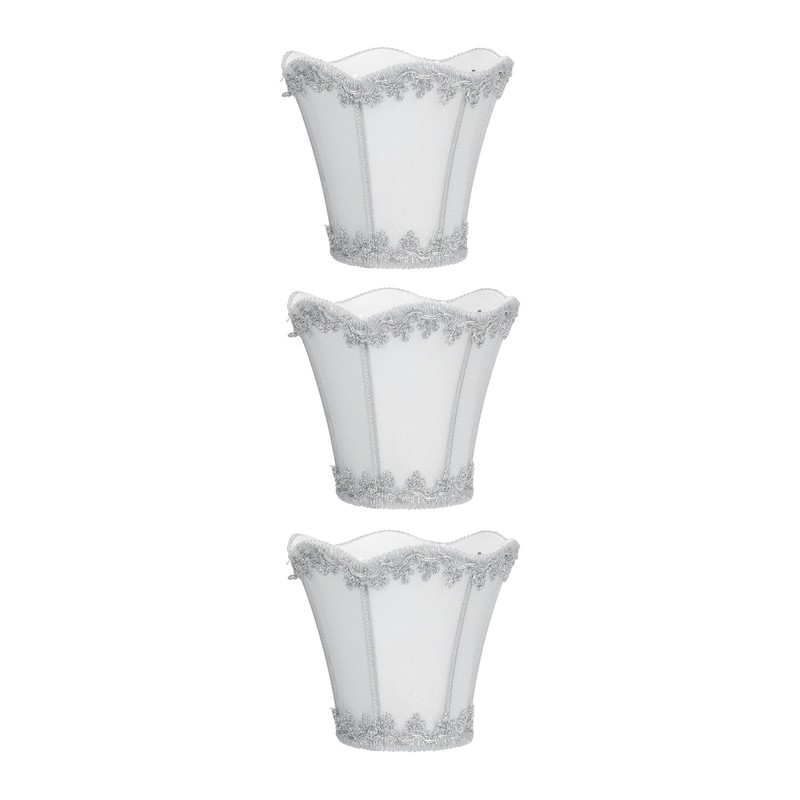 3Pcs Modern Lamp Shades E14 Candle Chandelier Lampshade Clip On