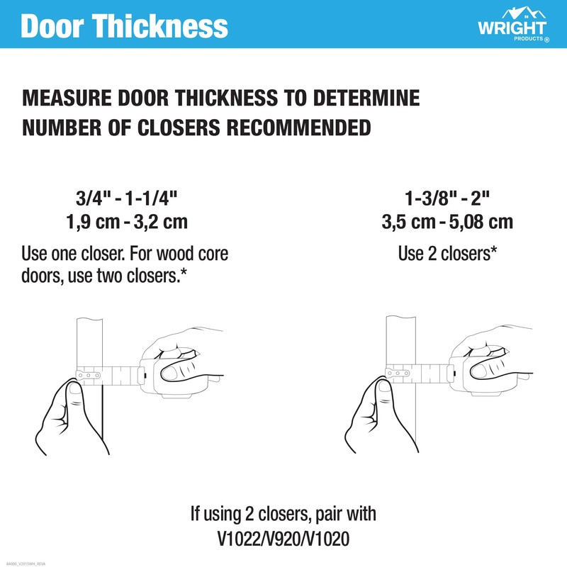Wright Products Standard Duty Pneumatic Screen & Storm Door Closer