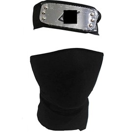 MSROLIDT Leaf Village Ninja Mask and Ninja Headband Cosplay Anime Ninja Warrior Accessories
