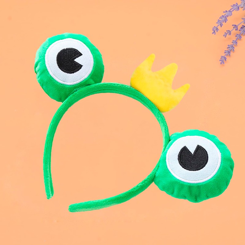 NENMATTE Frog Crown Headband Frog Eyes Headbands,Funny Frogs Hair Head