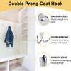 Double Prong Coat Hook Robe Hooks Dual Coat Hooks Wall