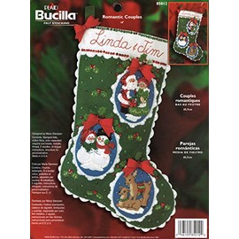 Bucilla "Romantic Couples" Felt Applique Stocking Kit 85012