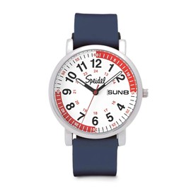 Speidel Scrub Watch™ Pulsómetro 30 V2 Pulsómetro de visualización de pulso Cuadrantes Enfermeras, Médicos, Profesionales Médicos, Estudiantes, Hombres Mujeres, Unisex Esfera fácil de leer, Banda de silicona de segunda mano, Resistente al agua, Azul marin
