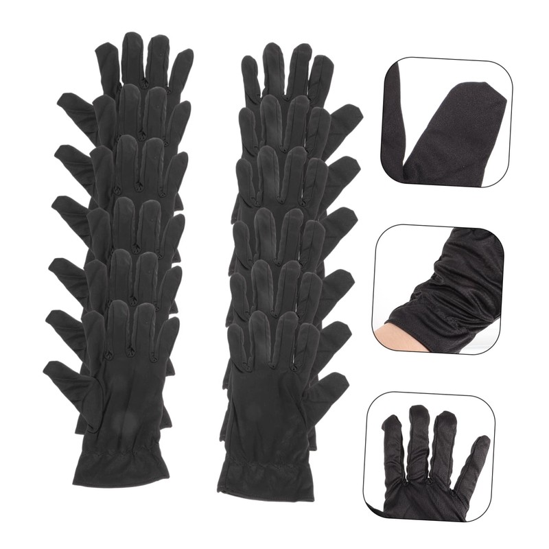 Mobestech 6 Pairs Cotton Gloves for Jewelry Handling Coin Inspection