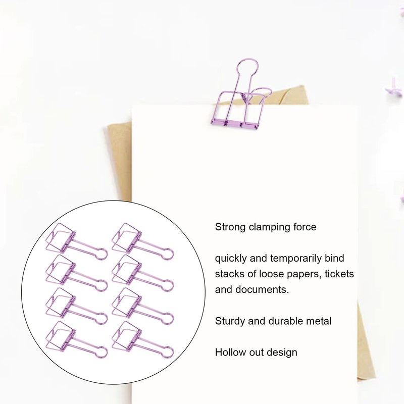 30Pcs Wire Binder Clips 2in Wide Hollow Out Strong Metal