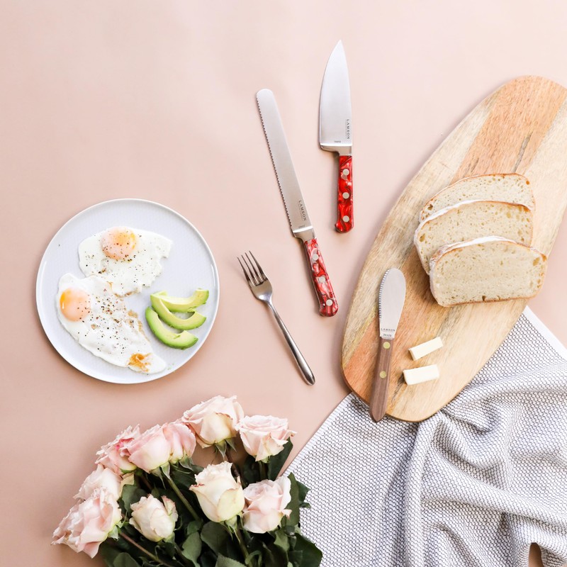 Lamson 3" Sandwich Spreader, Wave Edge with Walnut Handle