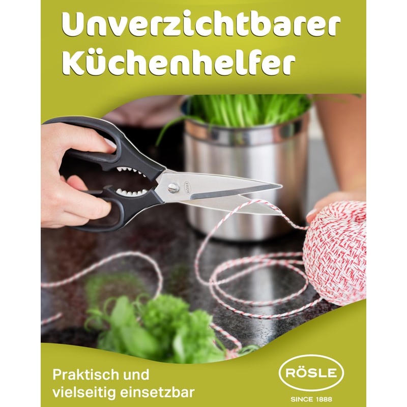 Rosle Scissors, for the Kitchen, for Cooking, Stainless Steel Blade,