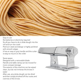 Topyond Stainless Steel Pasta Machine with 2 Blades, Manual Hand Crank Pasta Press Machine for Homemade Lasagna, Pasta and Spaghetti