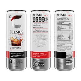 CELSIUS Sparkling Cola, Functional Essential Energy Drink 12 Fl Oz (Pack of 12)