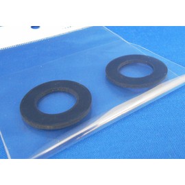 Flat Gasket CR Black 1.4 x 0.8 inches (35 x 20 mm) Repair Repair Replacement DP-040 Pack of 2