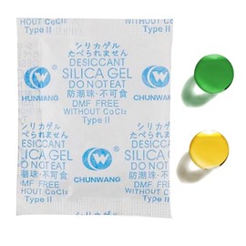 Silica Gel Bags 50g x 16 Pieces (with Colour Indicator) - Food-Safe, Reusable & Effective Against Moisture - Ideal for Food, Electronics, Shoe Cabinet & More