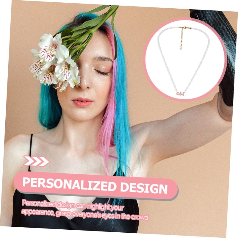SAFIGLE Angel Digital Necklace Choker Design Aesthetic Pendant Chain for