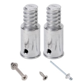EESC2Y (2-Pack) 3/4" (.75) Threaded Tips Replacement for Extension Poles Repairing, Push Broom Handle Threaded End