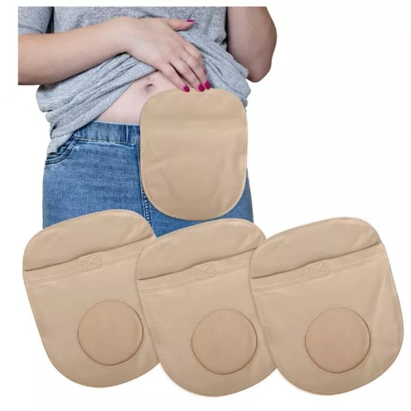 Unbranded Colostomy Bag Covers with Round Opening, 3Pcs Stretchy Lightweight