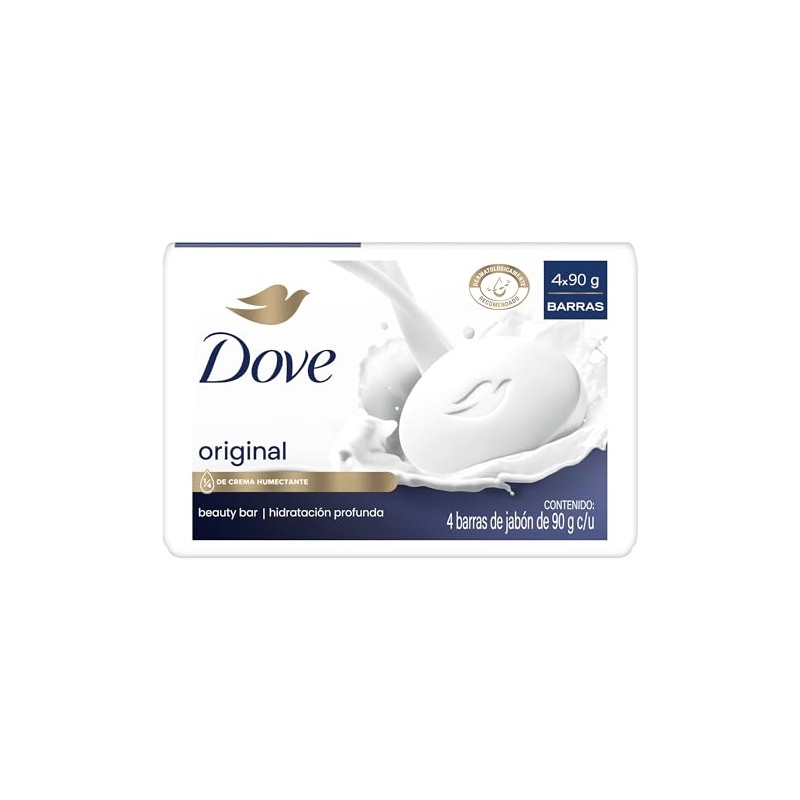 Dove Jabón en Barra Original con 1/4 de crema humectante,