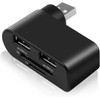 1Pc Black 4 in 1 USB 2.0 Hub Docking Station