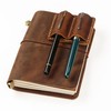 Refillable Leather A5 A6 Travelers Notebook Cover with Inner Pockets,5
