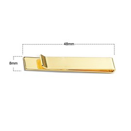 6 Pack Men Tie Clips, Tie Clip-Skinny Tie Bar for Men, Copper Material Tie Pin Skinny Tie Clasp Classic Necktie Bar Clip Silver Tie Pin Set for Business Wedding Meeting Party and Daily Life (Gold)