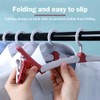Folding Clothes Hanger, 8 Pcs Folding Clothes Hangers with Clips