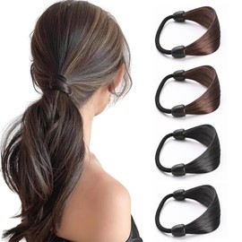 Hair Rubber Hair Elastic 4-Piece Hair Accessory Wig Hair Ring Stylish Simple High Elasticity Popular Korean Style Does Not Fall Out, Adult Hair Accessories, Hair Closure, Women's, Commuting to Work or